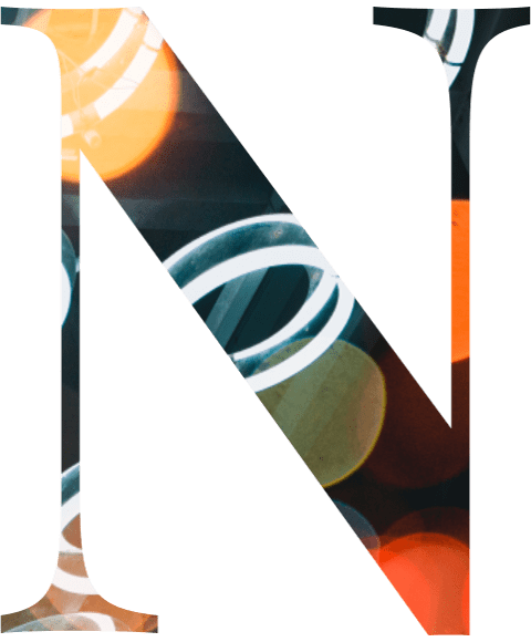 stylized letter N