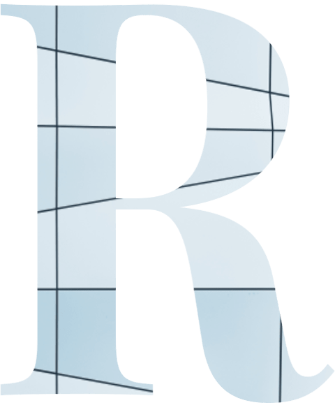 stylized letter R